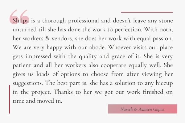 Shilp Design Studio Testimonial 5